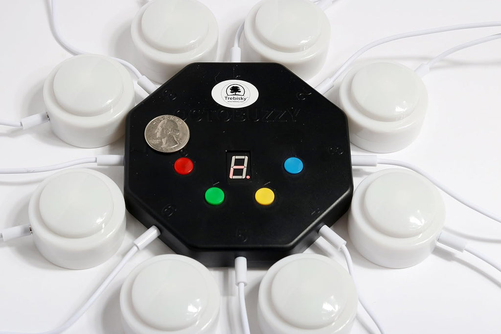 8-Player Game Buzzer System with LED Light Buttons A5834