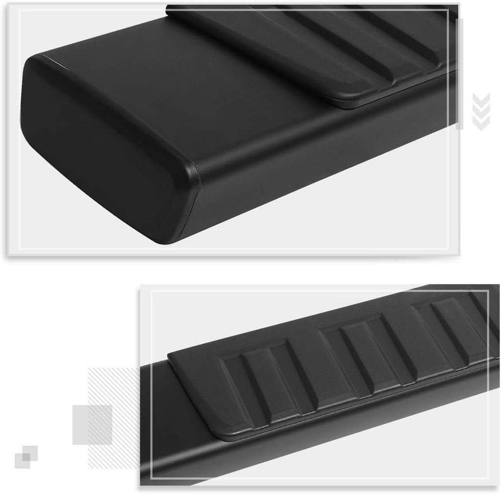 6 Inch Aluminum Black Running Boards Side Step Bars L21546