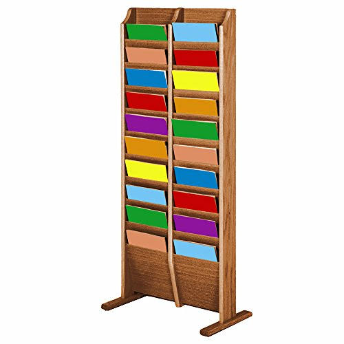 Medium Oak Free-Standing Magazine Rack K6385