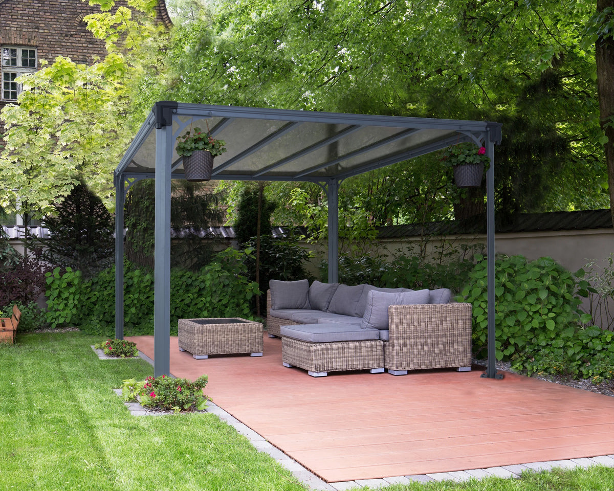 10' x 10' Polycarbonate/Aluminum Gazebo X301065