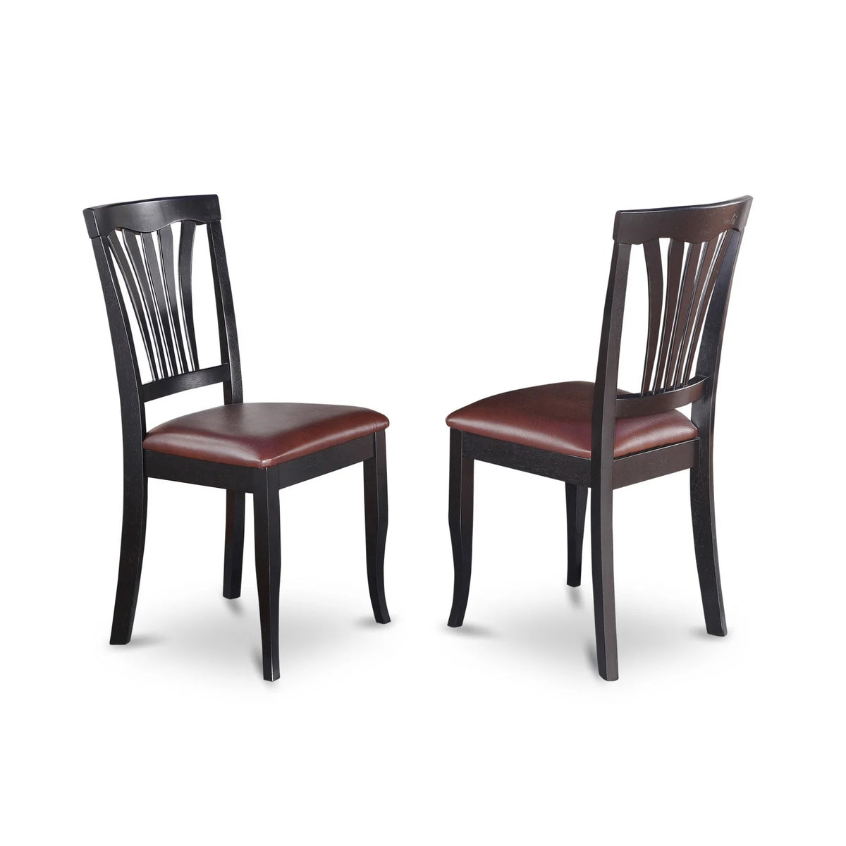 5 Piece Rectangular Dining Table Set with Faux Leather Chairs V392380