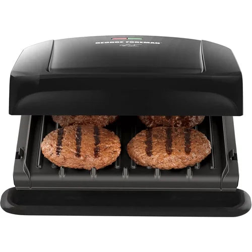 Black 4-Serving Removable Plate Electric Grill and Panini Press U843614