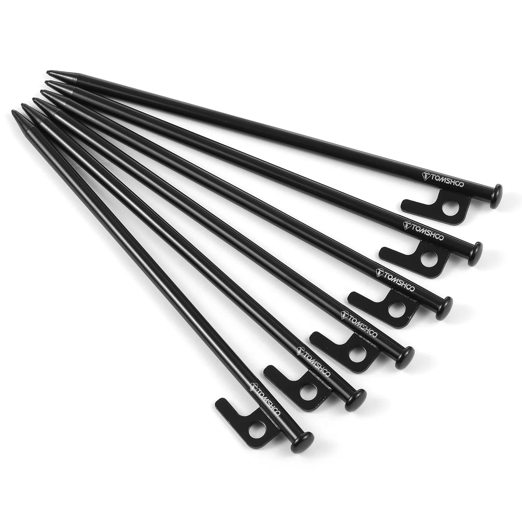 Heavy-Duty Steel Tent Pegs, 8 Inch/12 Inch, 6PCS E326