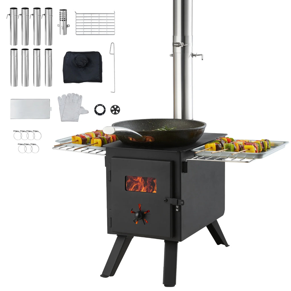 Portable Wood Stove for Camping with Pipes K797