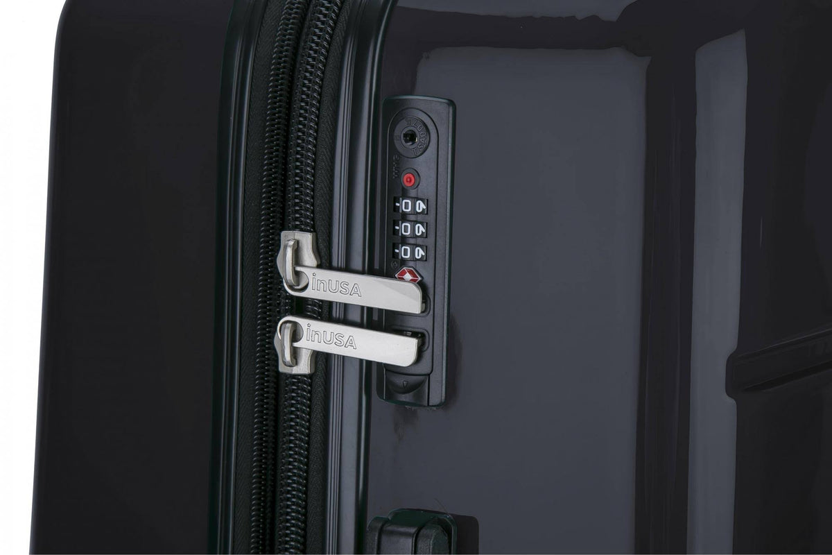 Green 3 Piece Hardside Spinner Set Q578