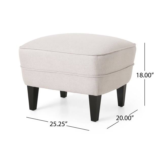 Tufted Club Chair and Ottoman Gray K905