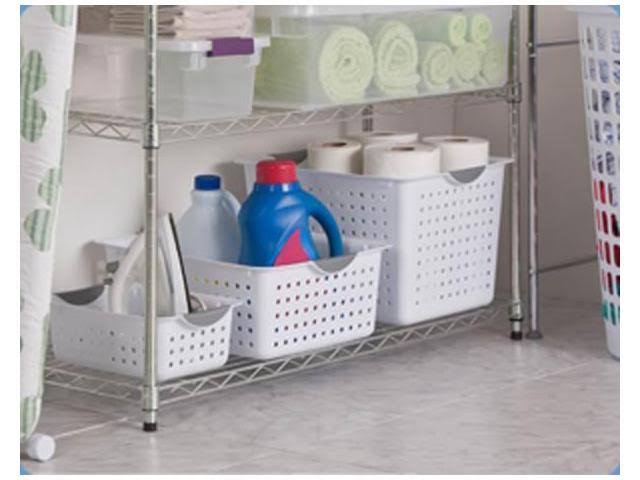 Plastic Storage Basket Bin Bundle Set O68835
