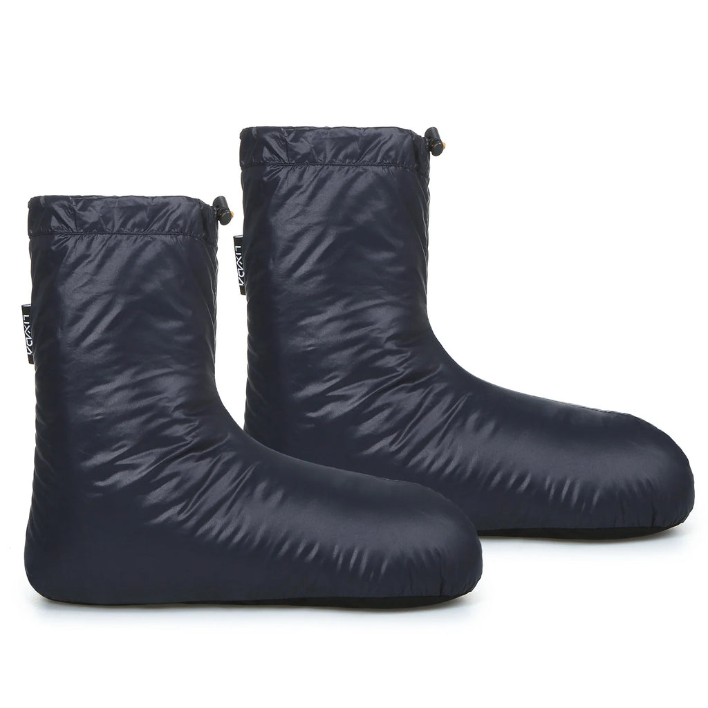 Winter Down Booties Socks Warm Soft Windproof Sleeping Slippers with Adjustable Drawstring Down Filled Boots with Storage Bag C31209