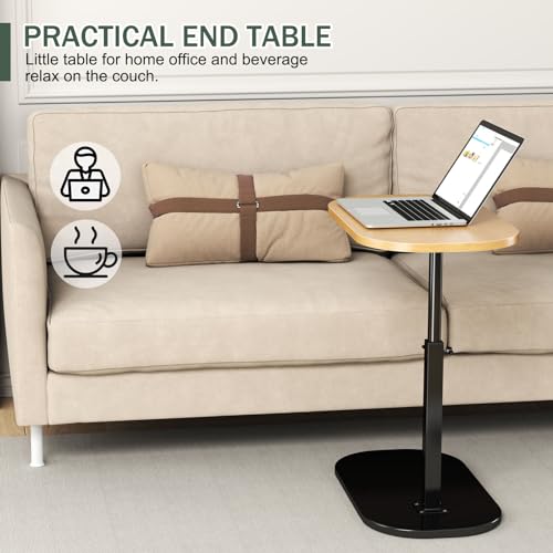 Black C Table Adjustable Height 360° Swivel S29278