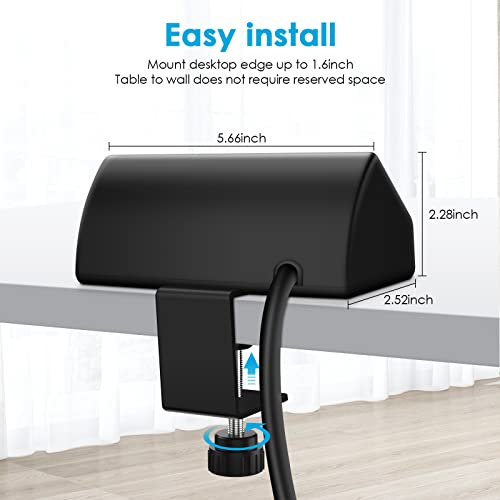 Black 6FT Surge Protector Desk Power Strip with USB C F738