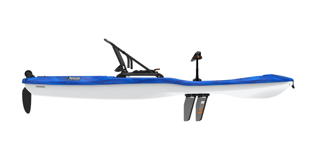 Sit-on-Top Recreational Pedal Kayak - 10 ft - Vapor Deep Blue/White M210