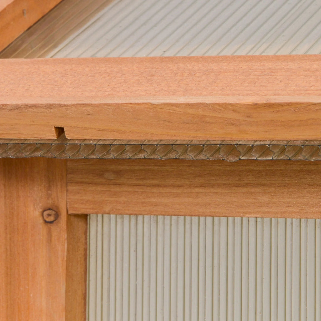 Natural Polycarbonate Wooden Greenhouse Q318891