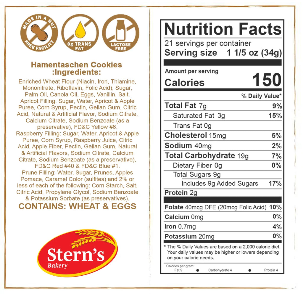 Shortbread Cookies with Apricot, Raspberry & Prune Filling, 21 oz A1655