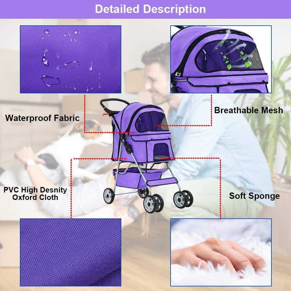 Folding Pet Carrier Stroller P35803