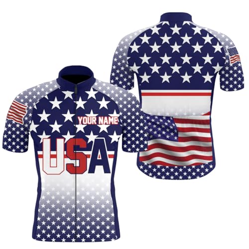 Customized Mens Cycling Jersey with 3 Pockets Full Zip X86627