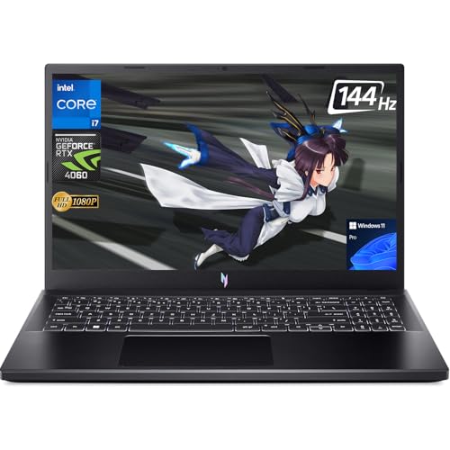 15.6" FHD 144Hz Gaming Laptop, i7-13620H, RTX 4060, 16GB DDR5, 1TB SSD, Black Y634364