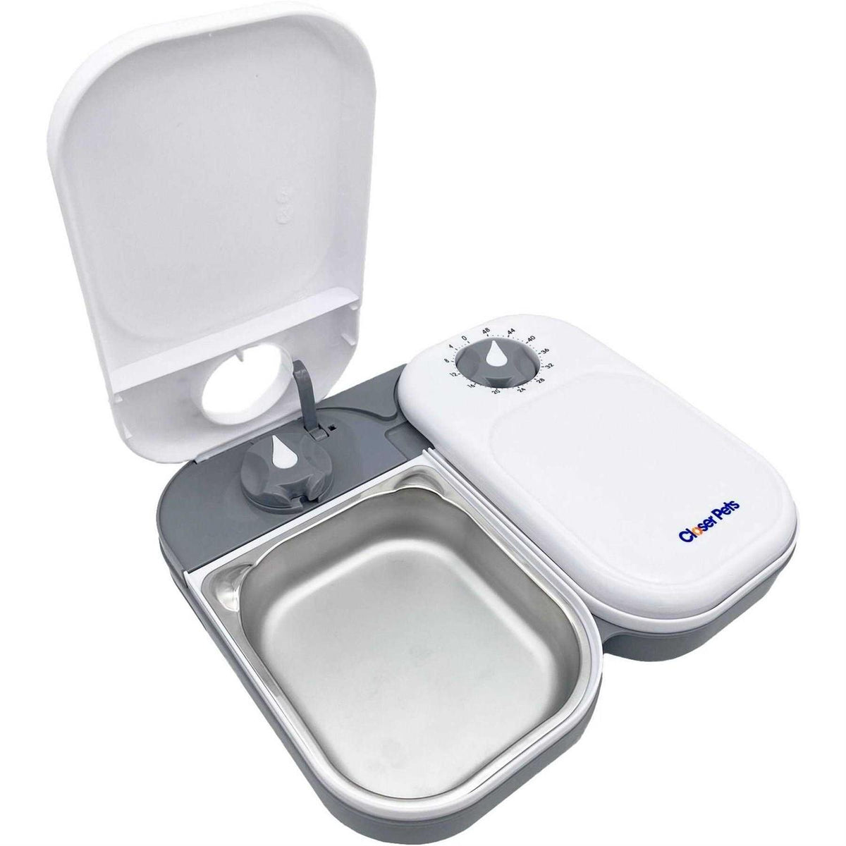 Automatic Pet Feeder with Stainless Steel Bowl Inserts K975389