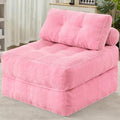 Black Folding Sofa Bed with Dual-Pillow M39302