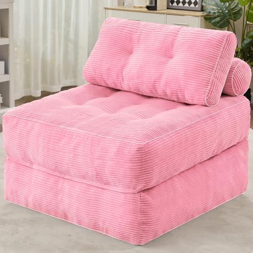 Black Folding Sofa Bed with Dual-Pillow M39302