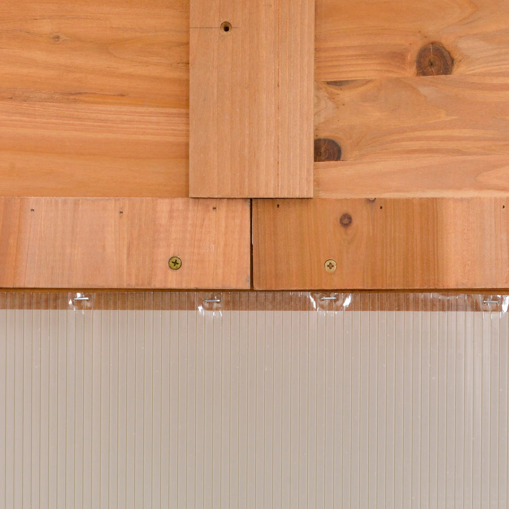 Natural Polycarbonate Wooden Greenhouse Q318891