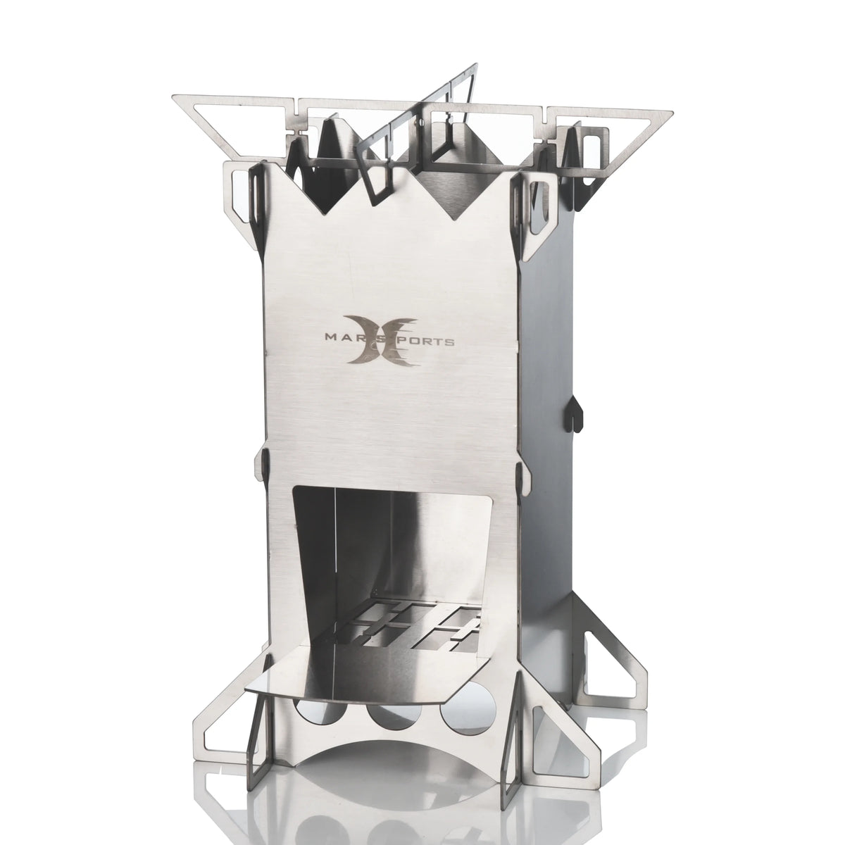 Folding Stainless Steel Wood Burning Camp Stove E112