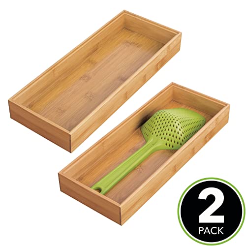 Natural Wood 2 Pack Stackable Drawer Organizer P61965