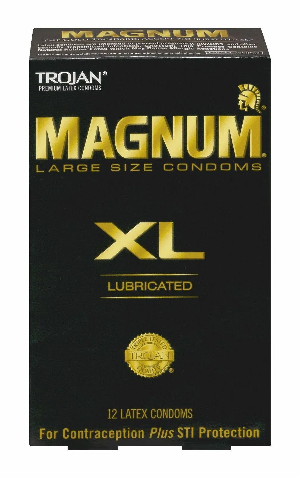 Magnum XL Lubricated Latex Condoms 12 Each (Pack of 3) E17664