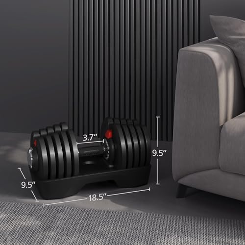 Adjustable Dumbbell Set 90LBS with Anti-Slip Handle P52123