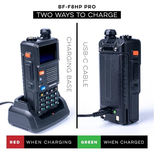 10 W Tri-Band Two-Way Radio with USB-C Rechargeable Battery X6566