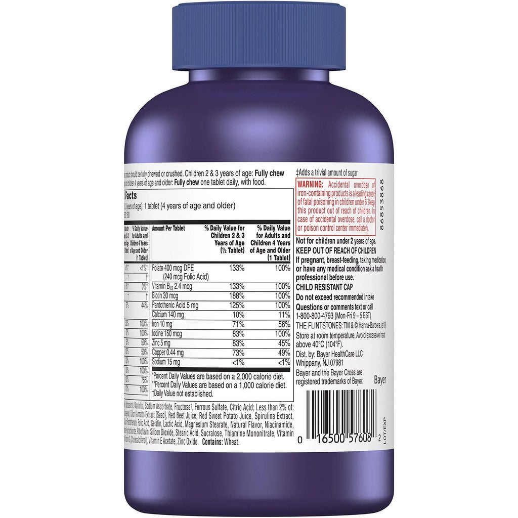 Chewable Multivitamin for Kids with Iron, Calcium, Vitamin C, Vitamin D, 180ct I84175