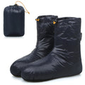 Winter Down Booties Socks Warm Soft Windproof Sleeping Slippers with Adjustable Drawstring Down Filled Boots with Storage Bag C31209