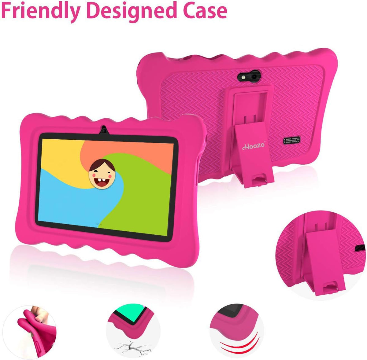 Kids Tablet 7-inch HD 32GB Android 9.0 WiFi 2GB RAM Pink Pack of 2 P8441