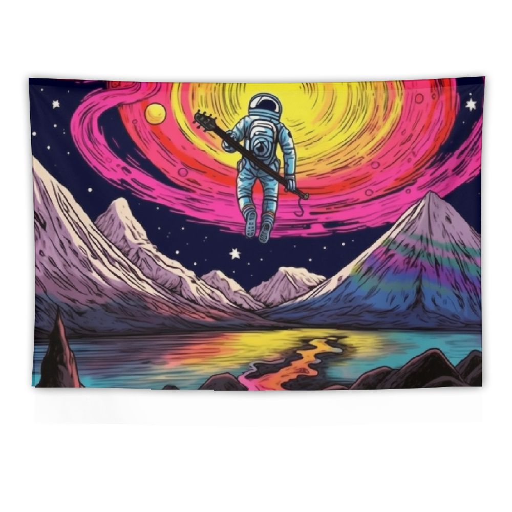 UFO Astronaut Galaxy Space Wall Art Tapestry 60x40 Inch G55730