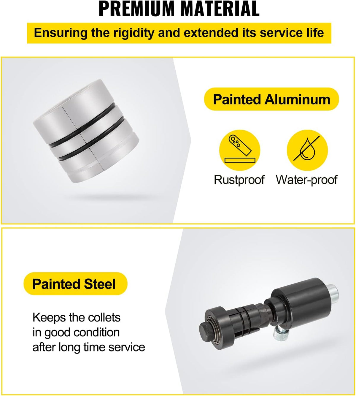 Hydraulic Exhaust Pipe Expander, 10 T Manual Pipe Stretcher with 4 Dies and 2 Storing Case P371
