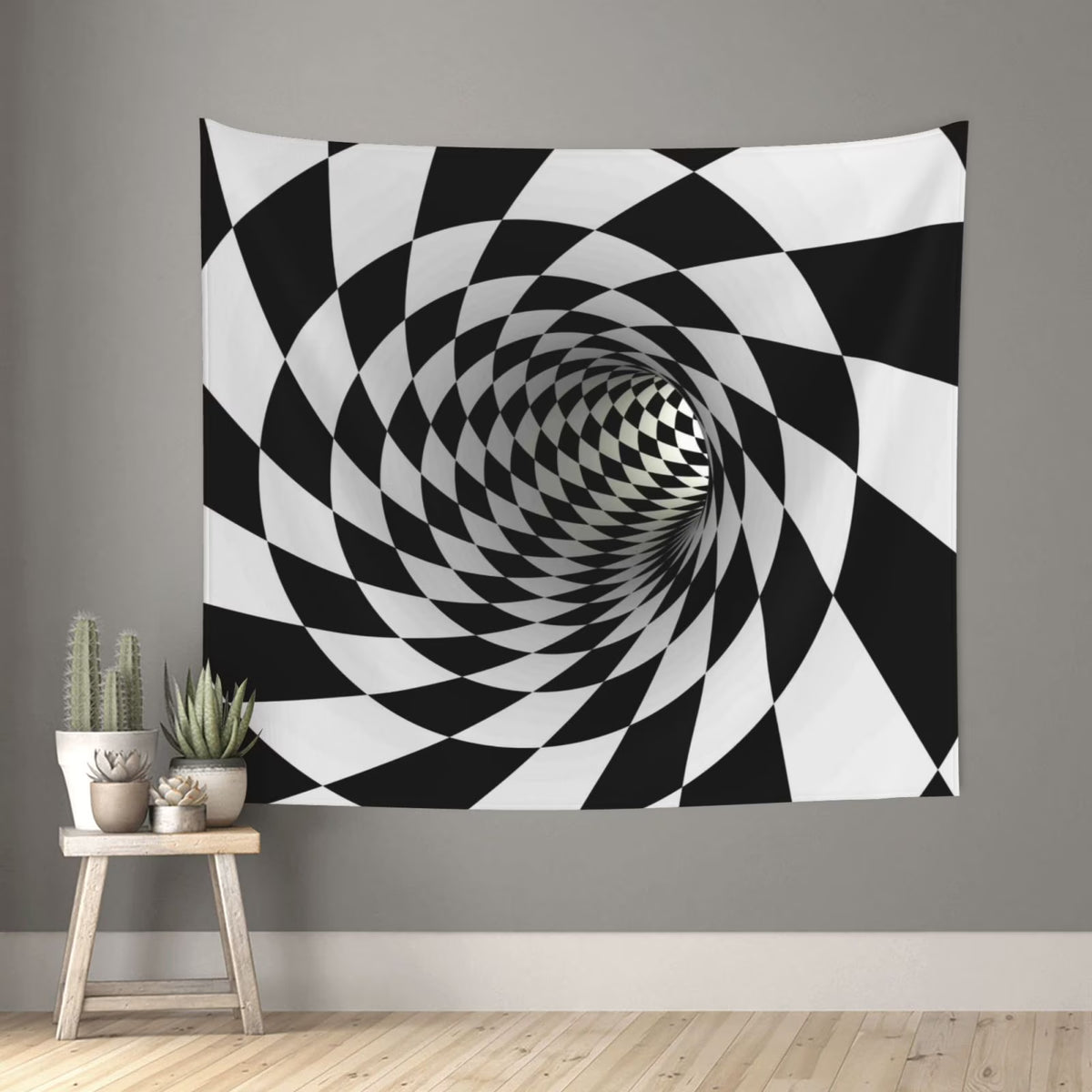 3D Vortex Illusion Tapestry Wall Hanging 60x51in I69607