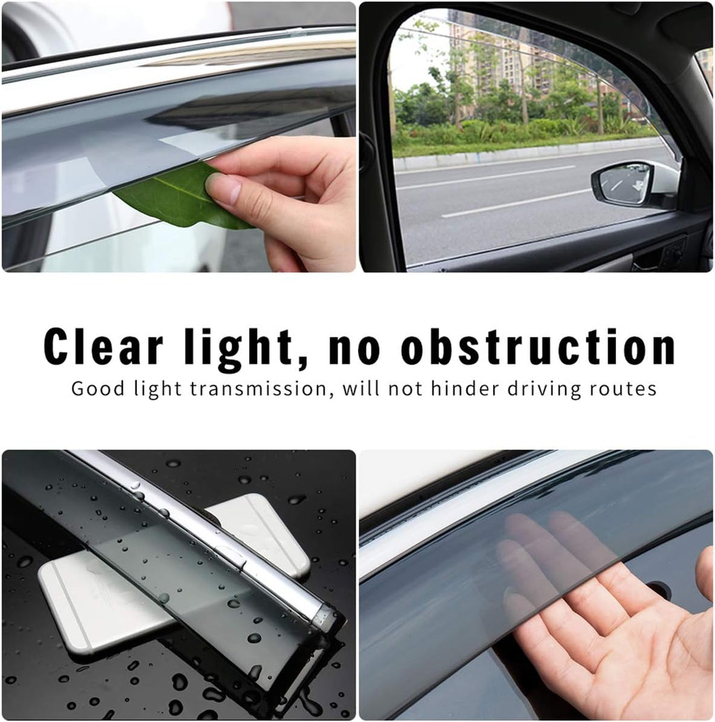Smoke Tape-On Side Window Deflectors J1623
