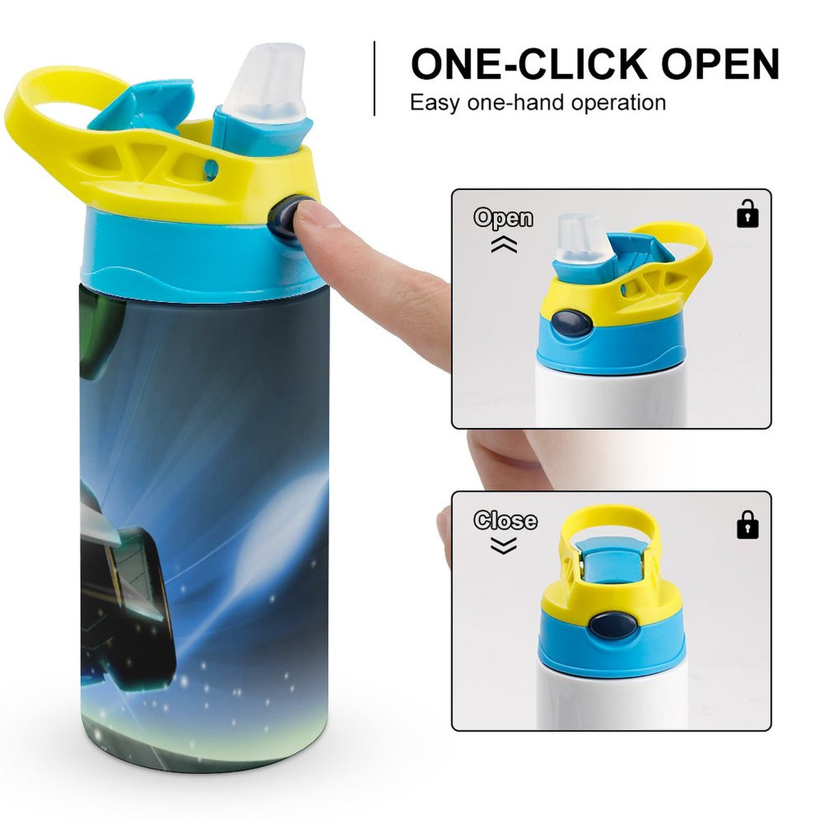 Insulated Stainless Steel Water Bottle with Straw B3809