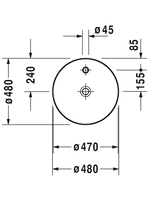 Above-Counter Bathroom Sink B43686