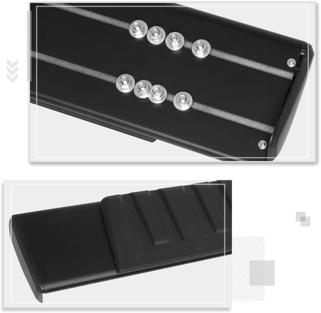 6 Inch Aluminum Black Running Boards Side Step Bars L21546