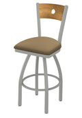 25-inch Swivel Counter Stool with Anodized Nickel Finish J957