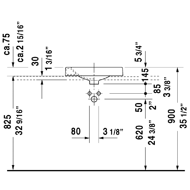 White Above-Counter Basin E527