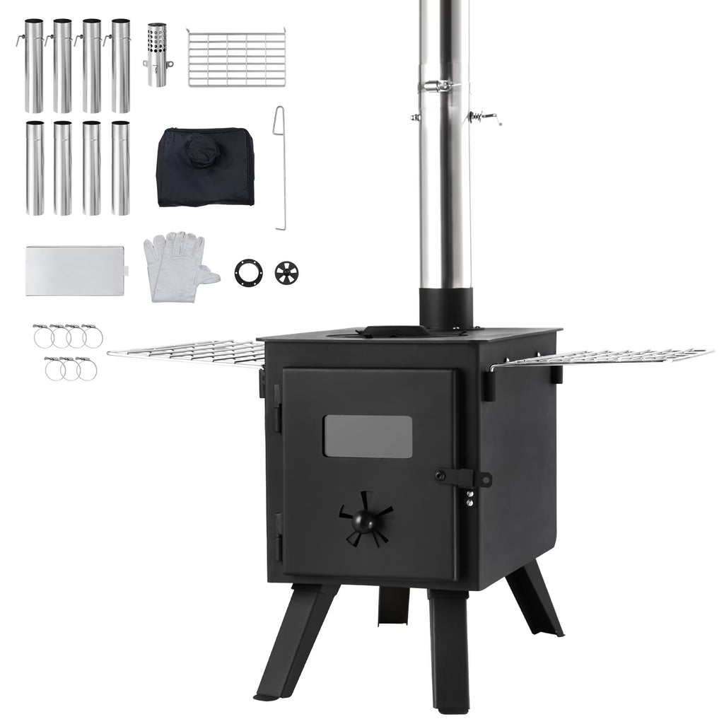 Portable Wood Stove for Camping with Pipes K797
