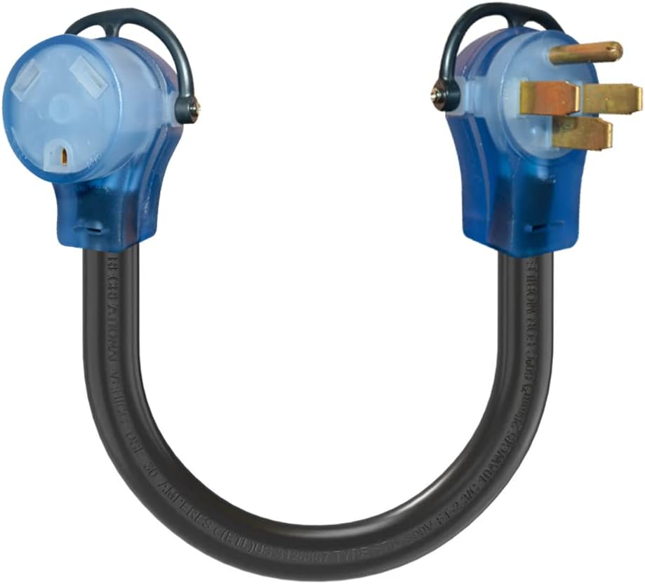 50A to 30A Electrical Adapter Cord with Locking Ring W432384