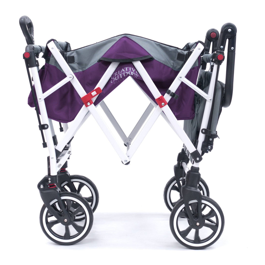 Purple Folding Wagon Stroller with Canopy X915505