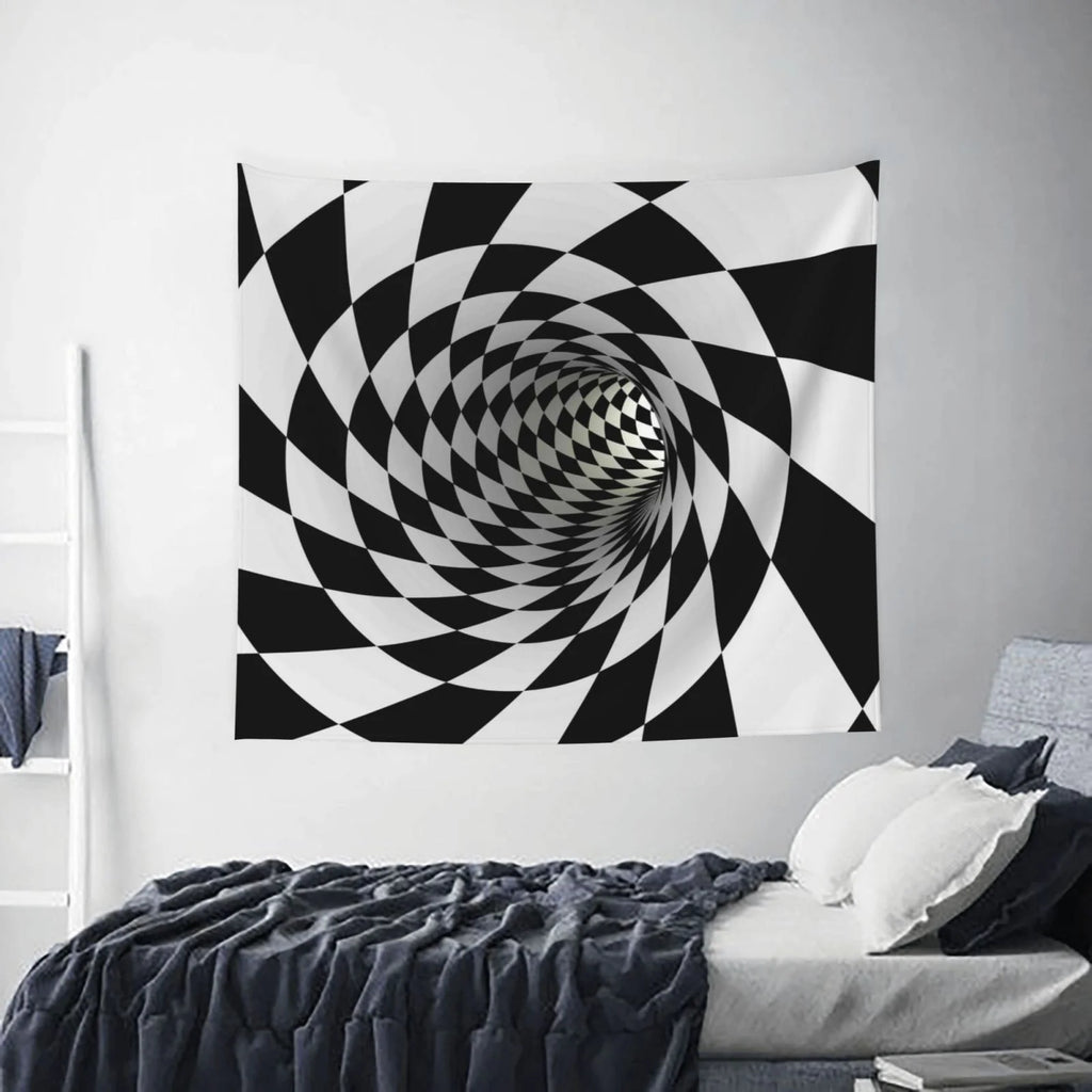 3D Vortex Illusion Tapestry Wall Hanging 60x51in I69607