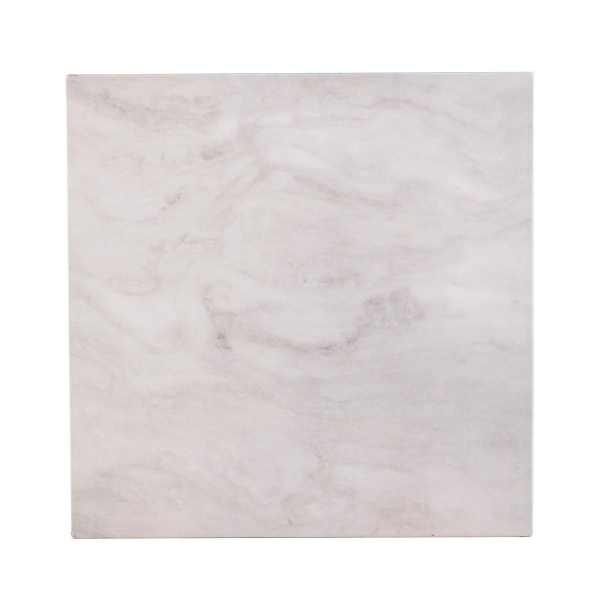 White Faux Marble End Table J86336