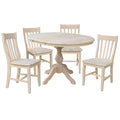 Round Extension Dining Table with 4 Cafe Chairs C51749