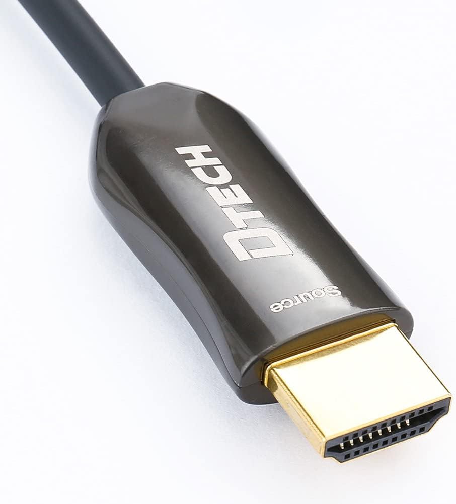 100m Slim Fiber Optic HDMI Cable 2.0 UHD 4K 60Hz 18Gbps Black Z841728