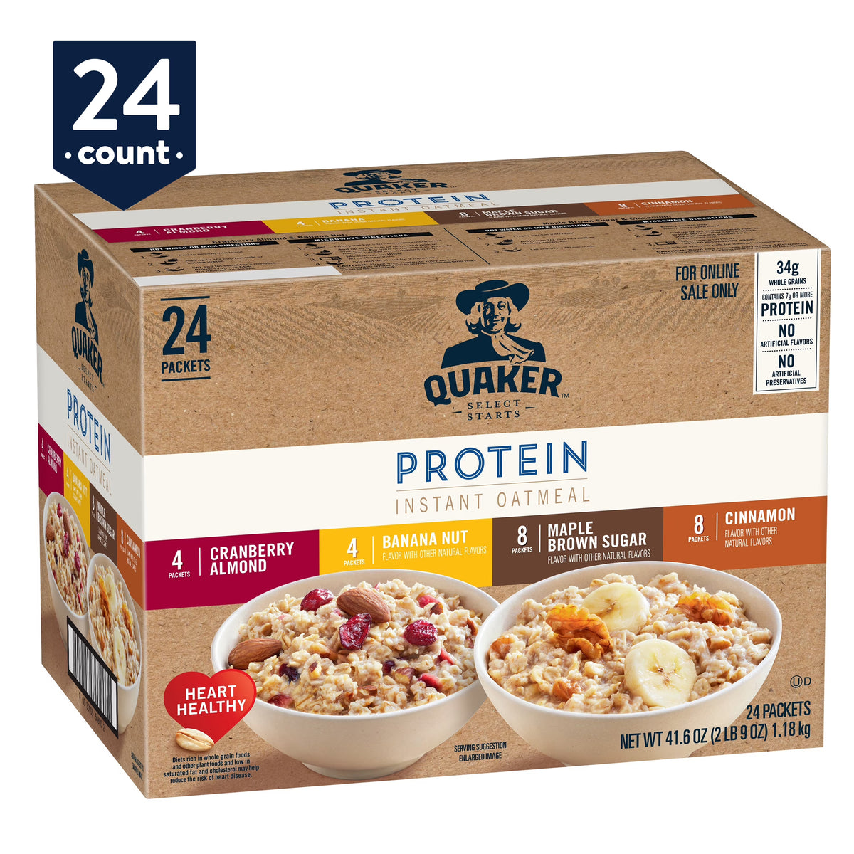 Protein Variety Pack Instant Oatmeal, 24 Packets K961