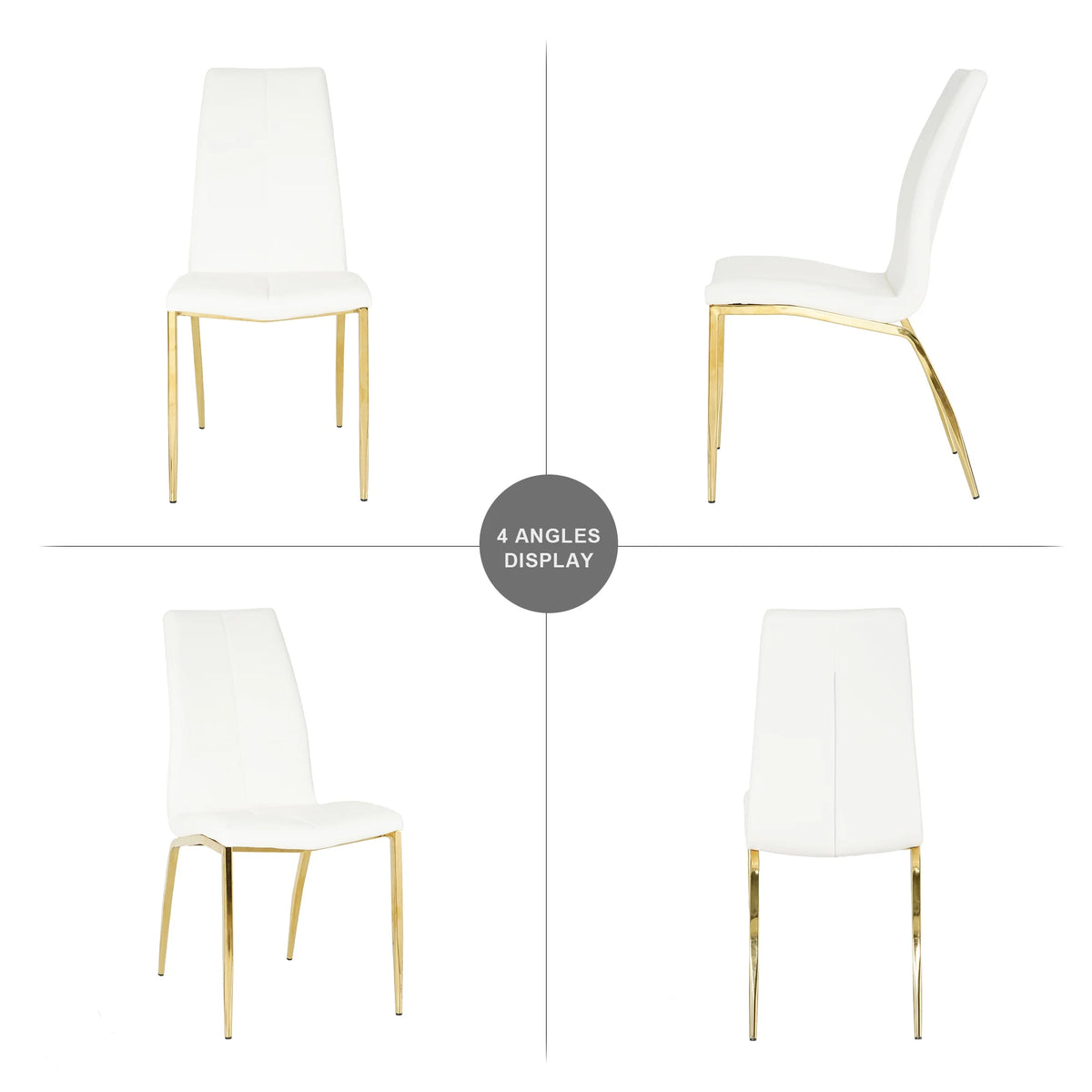 Faux Leather Upholstered Dining Chairs Set of 4 G99659